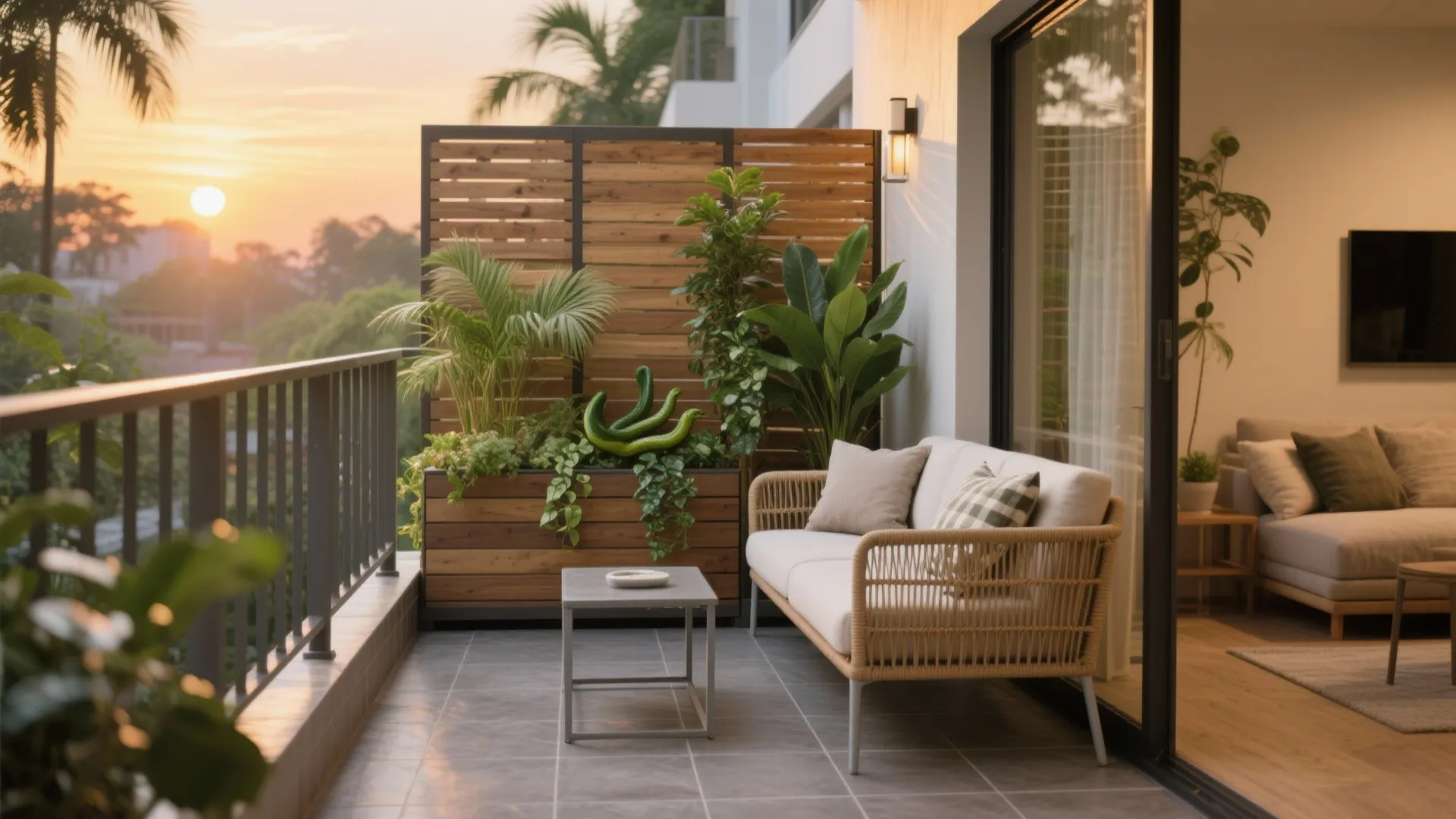 Balcony and utility: the calm, green lung