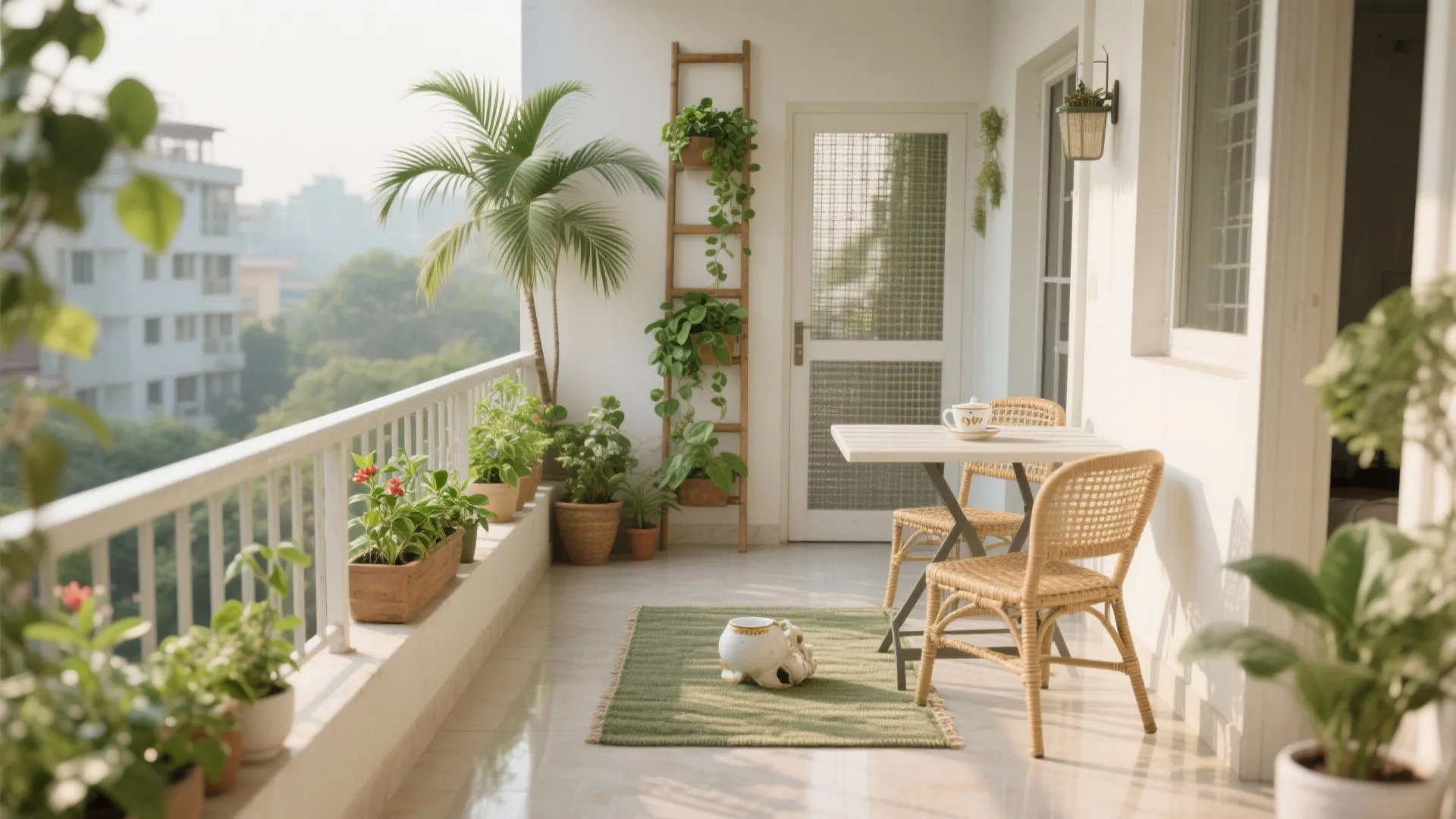 4) A balcony green room for calm, cross-ventilation, and weekend chai