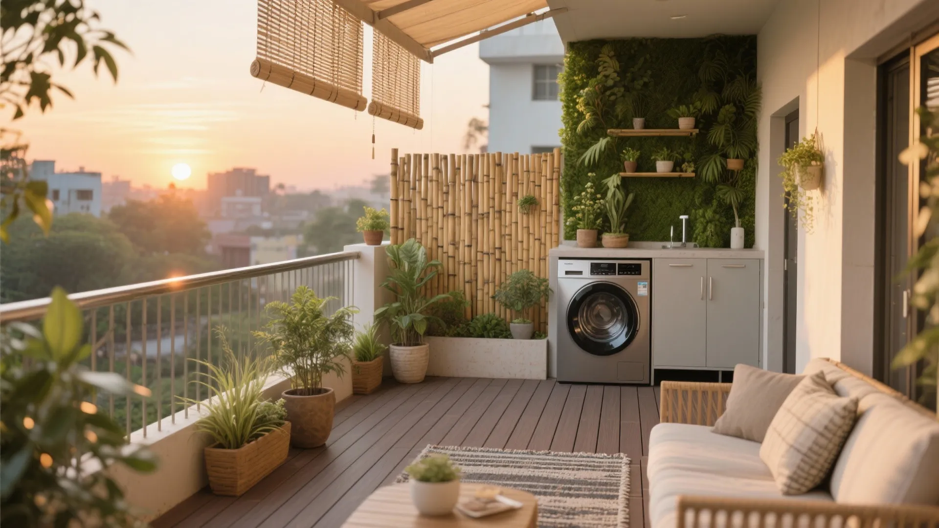 5) Balcony as Green Pocket + Utility Buffer