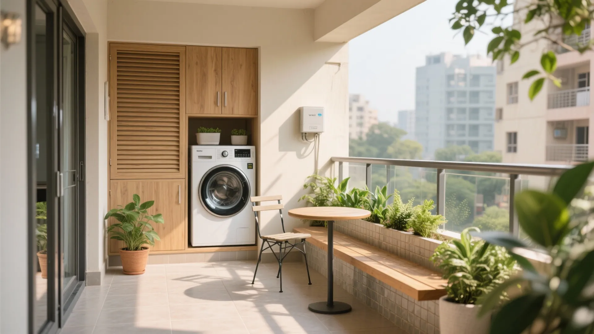 Balcony as green pocket and utility hero