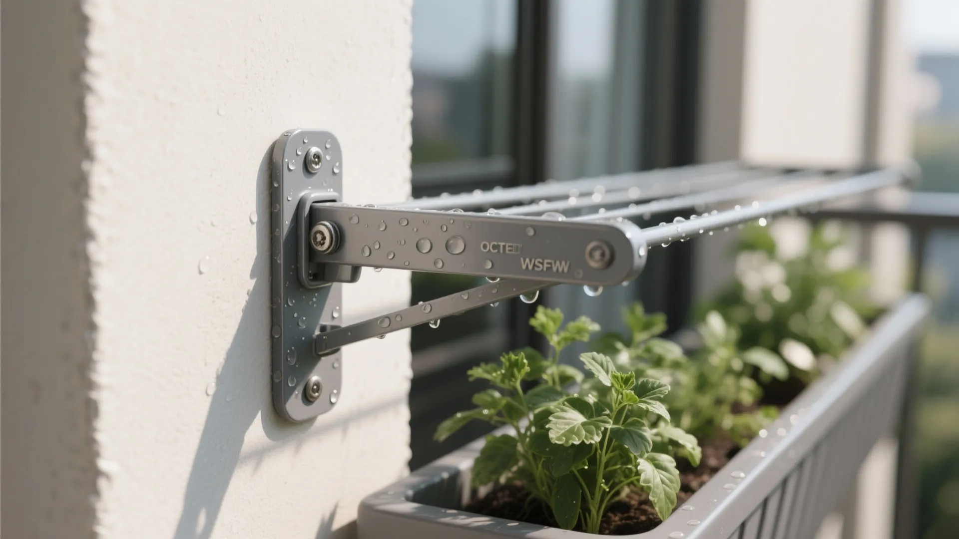 4) Balcony-utility hybrid: foldable laundry and green nook