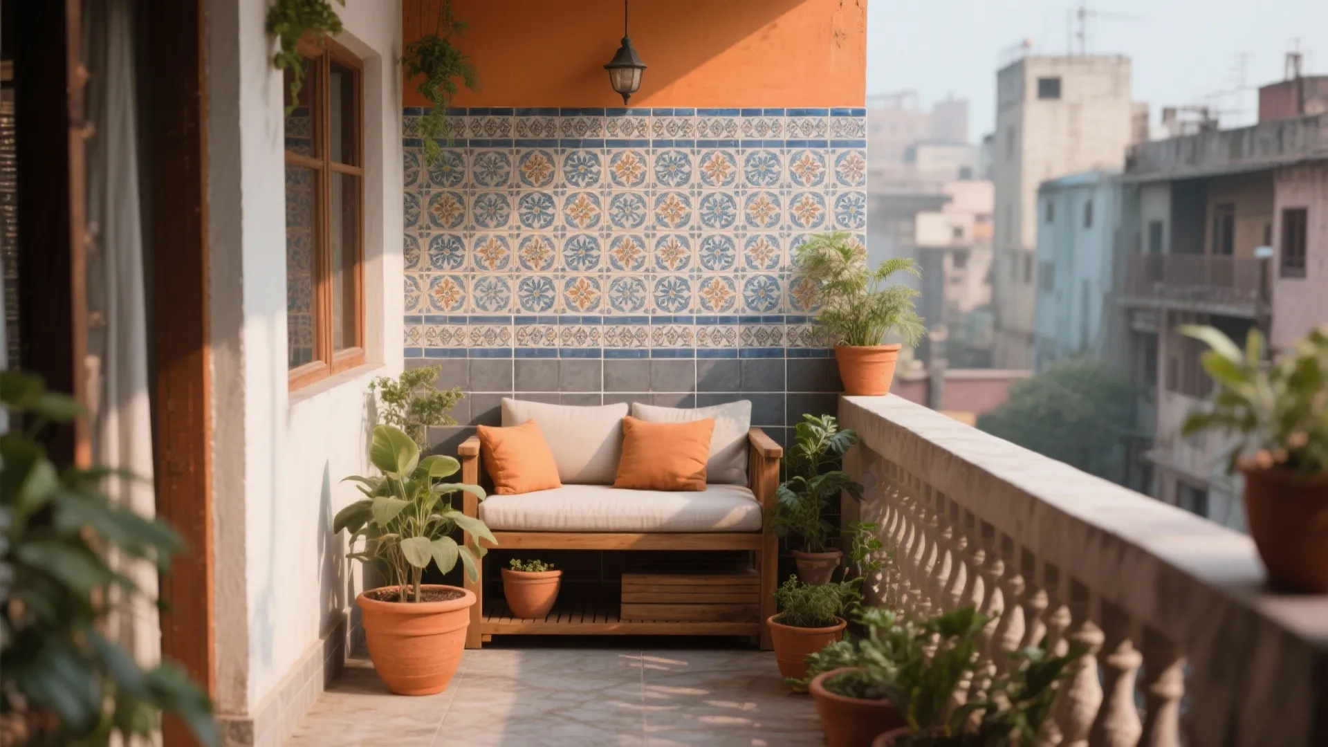 Balcony Wall Tiles Design India: 5 Ideas: Warm, monsoon-wise, and space-smart Indian balcony wall tile ideas I use on real projects
