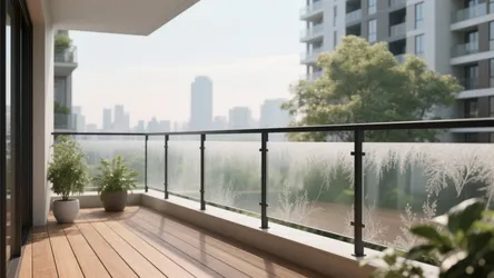 5 Modern Glass Etching Designs for Balcony Privacy & Style