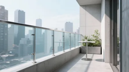 5 Ideas: Modern Style Glass Railing Design for Balcony