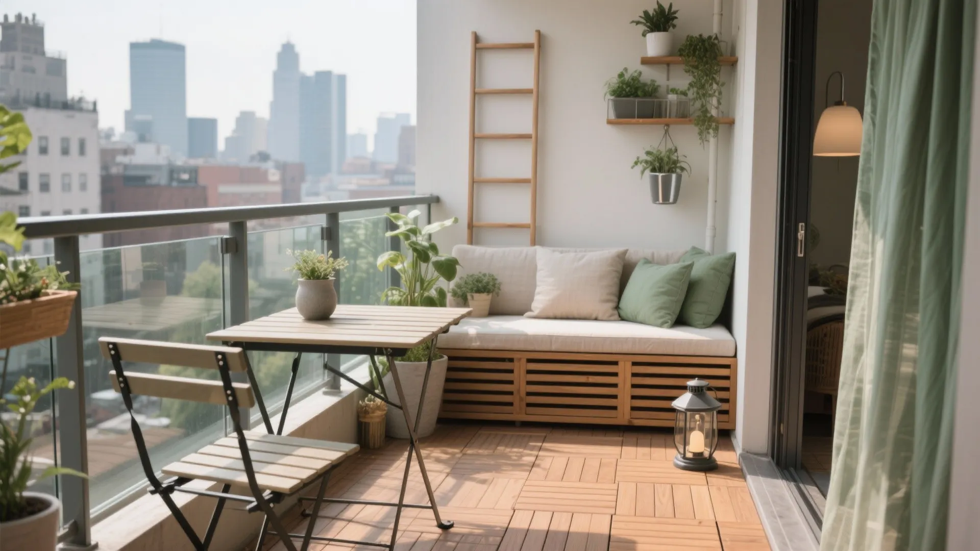 Decorating a Small Apartment Balcony: 5 Ideas: Designer-backed tiny balcony inspiration, smart storage, light, greenery, and cozy finishes you can actually live with.