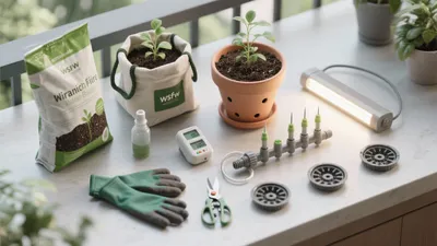 Indoor Gardening Setup with Smart Tools