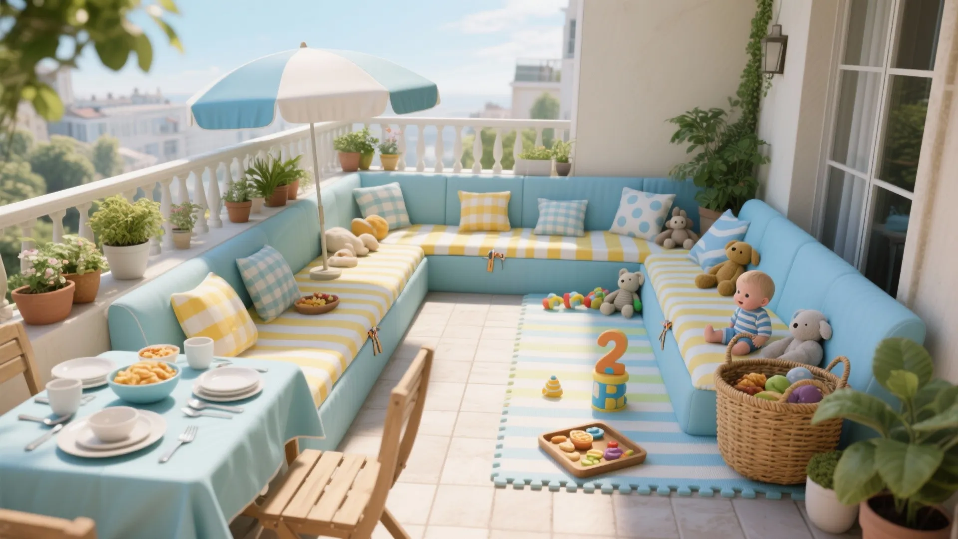 Backyard (or Balcony) Picnic Play Mat