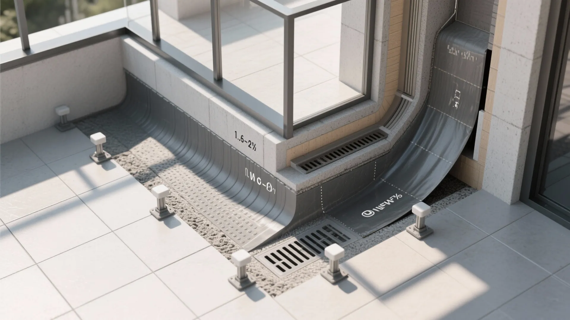 3) All-Weather Flooring and Waterproofing Layers