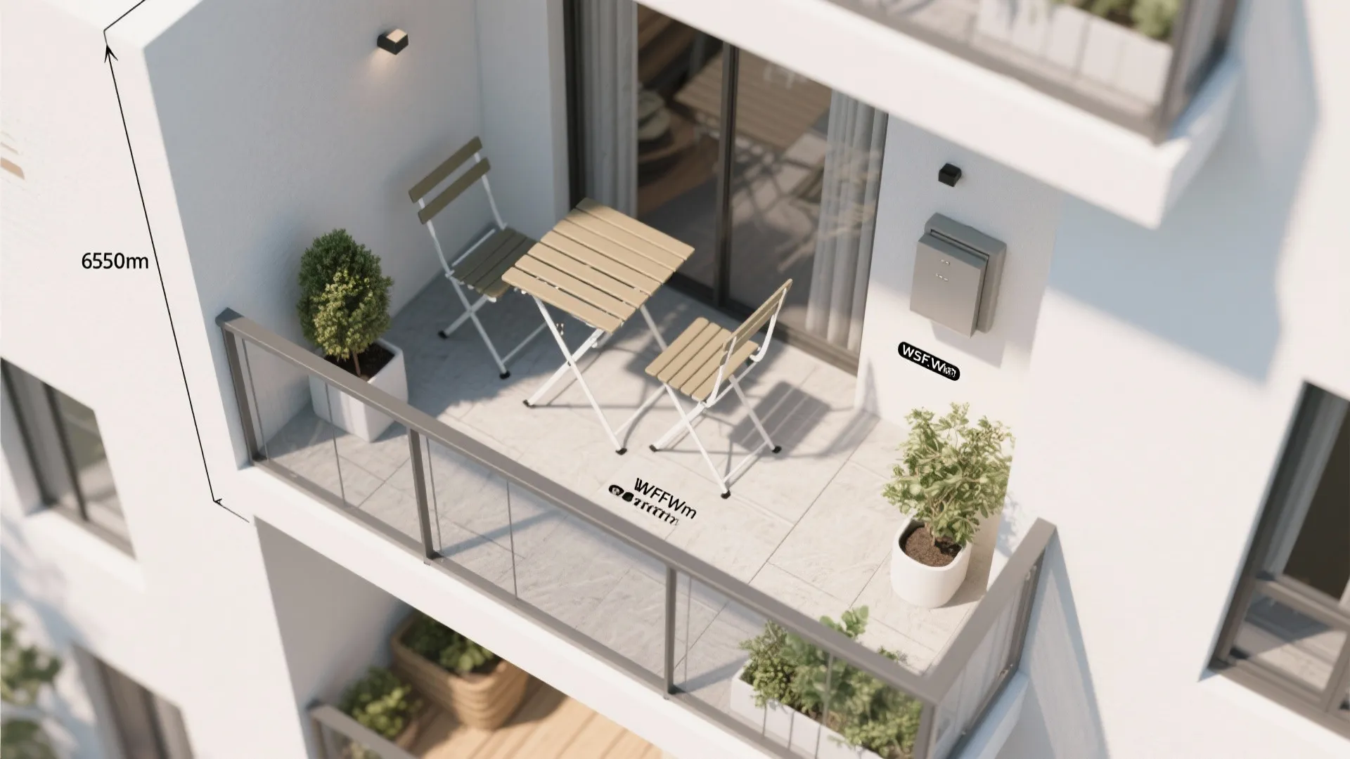 3) Fold-away furniture and rail-mounted tables