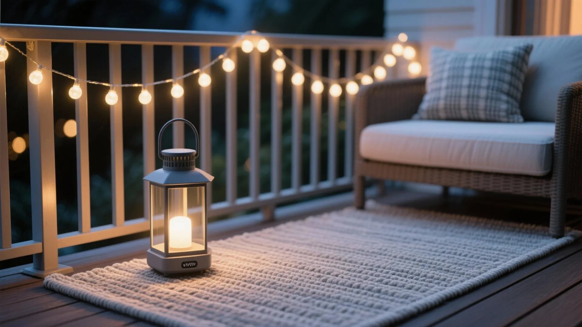 Layered Lighting and Weatherproof Textiles (Mood, Not Clutter)