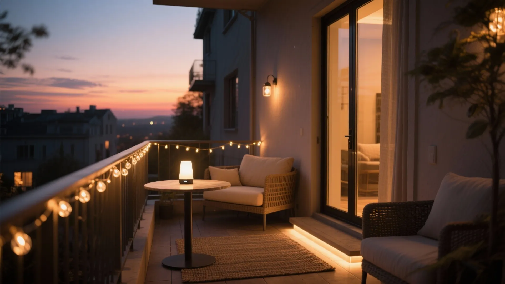 Layered lighting for evening comfort