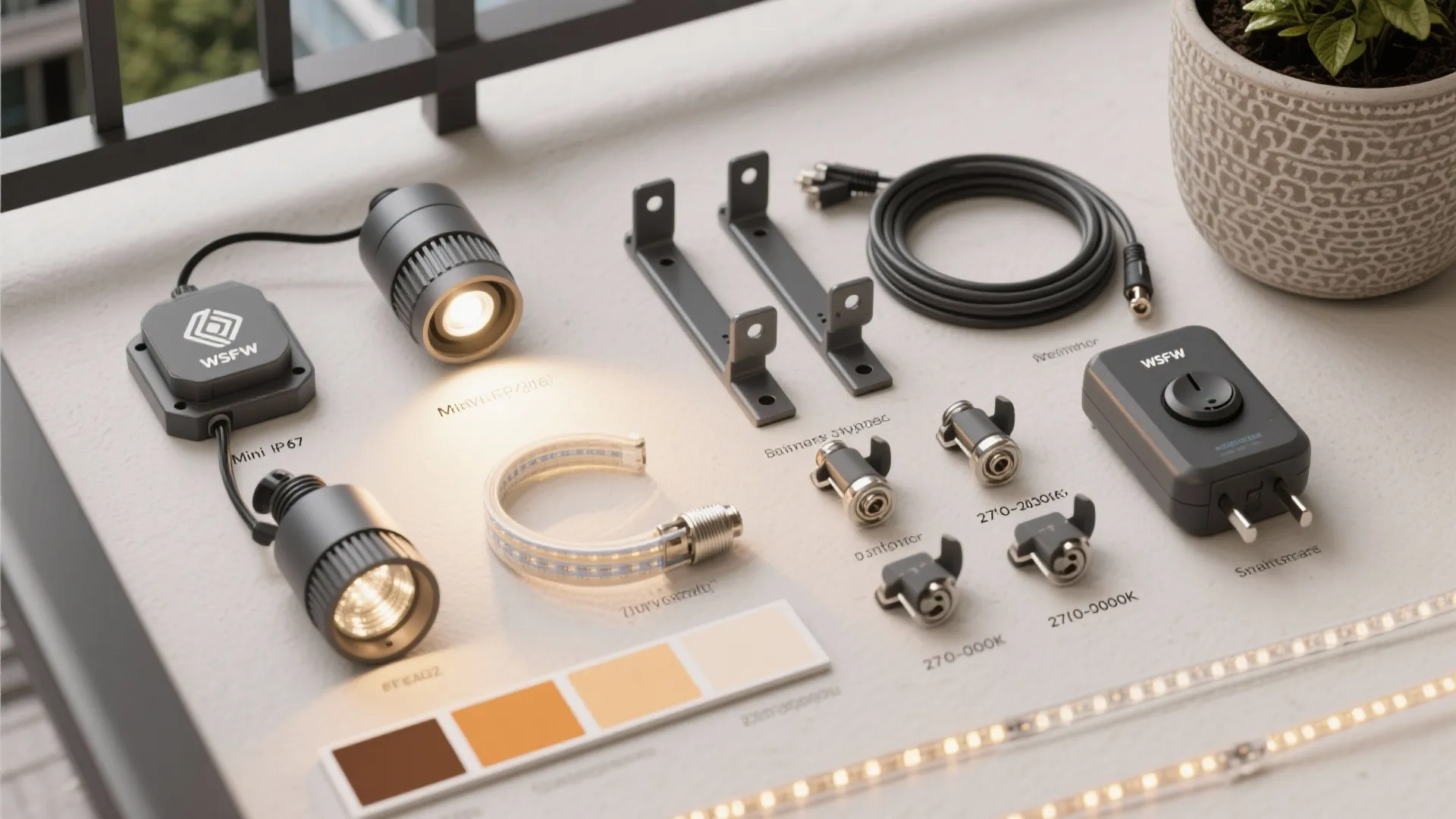 Planter-Integrated Uplights