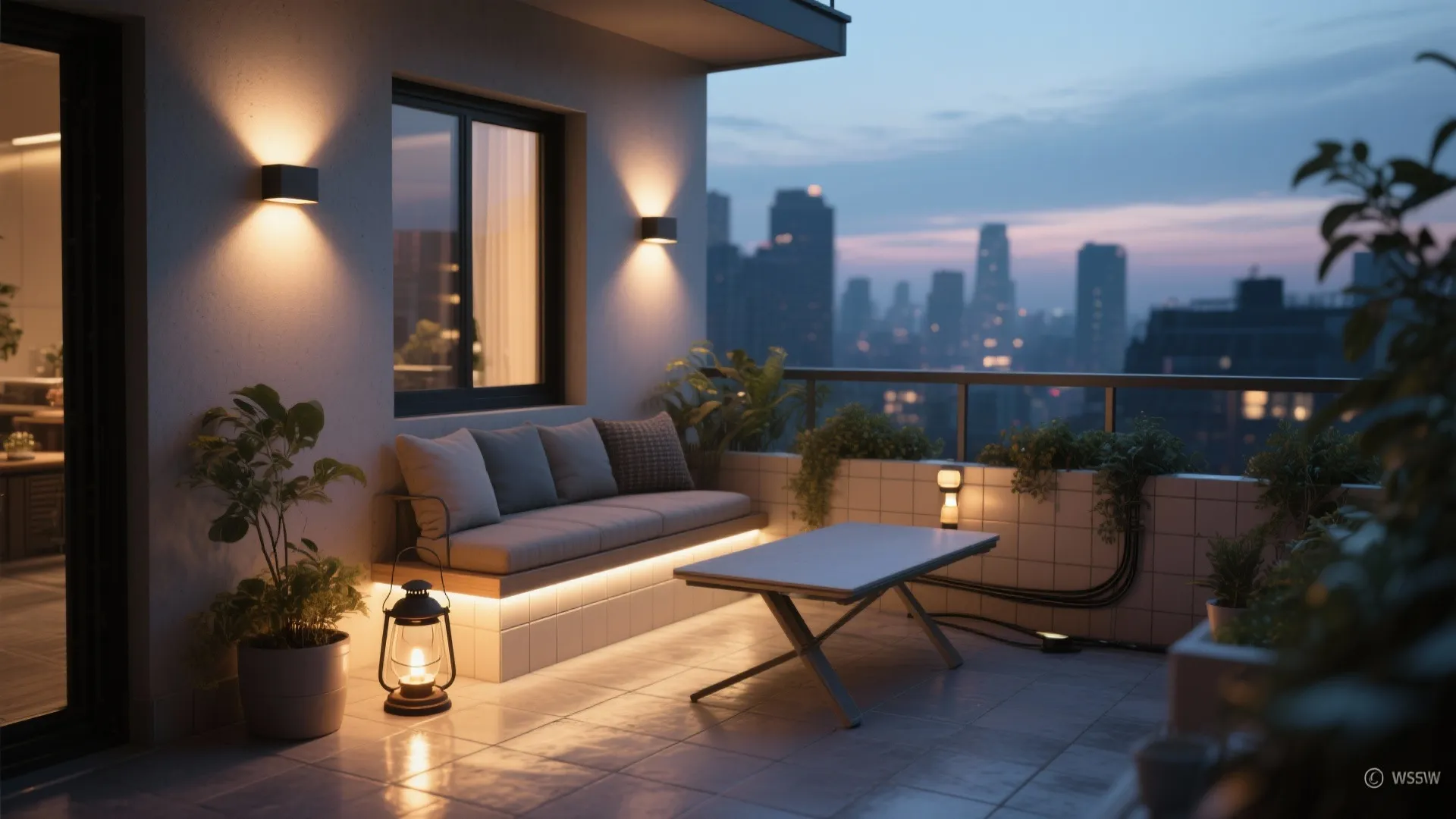 Lighting Layers and Smart Power on the Balcony