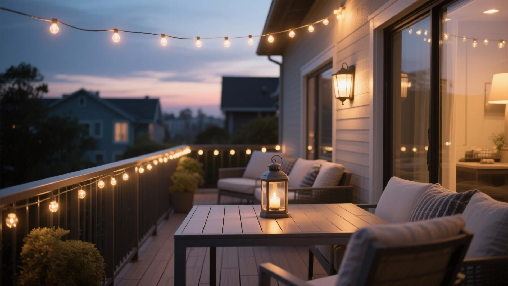 Layered Lighting and Weatherproof Finishes