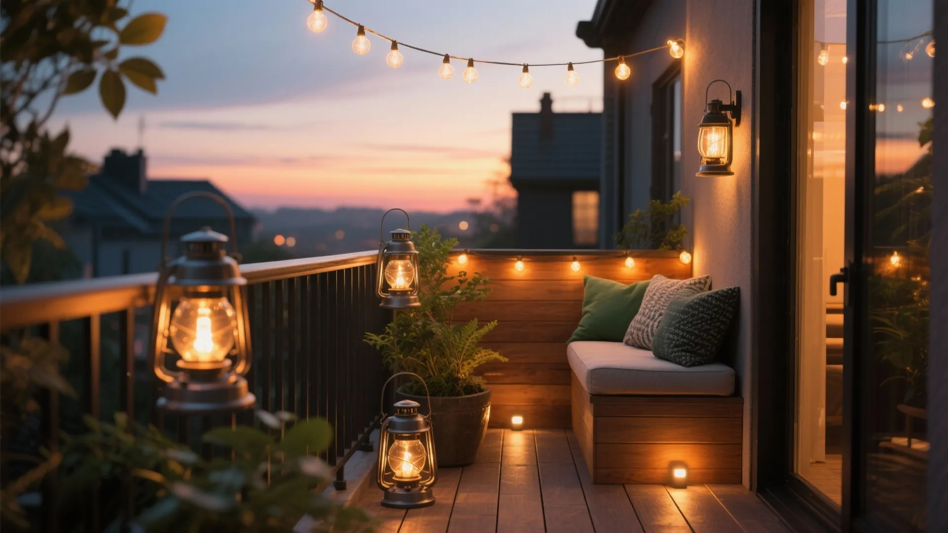 5) Glow Smart: Layered Balcony Lighting