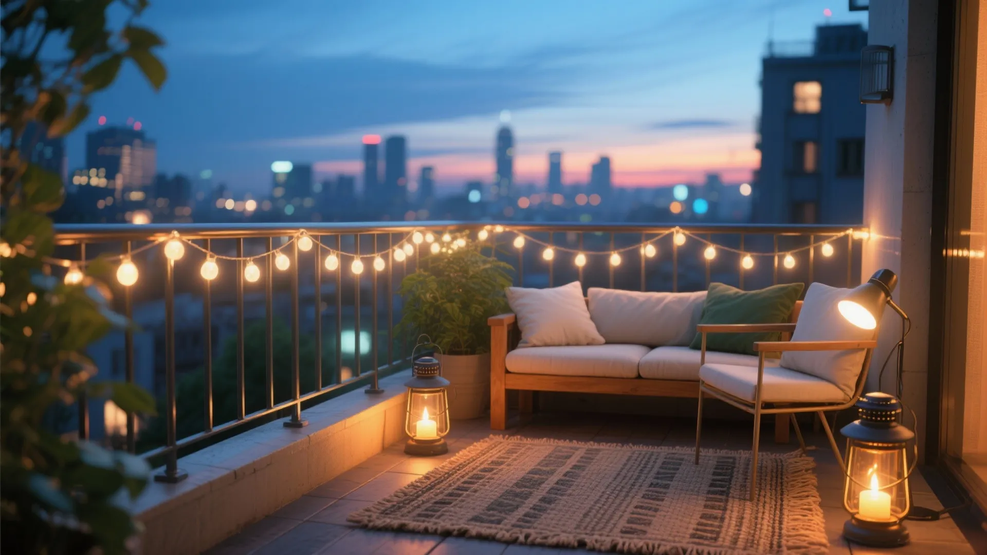 Layered Lighting: Warm String Lights, Lanterns, and Task Glow