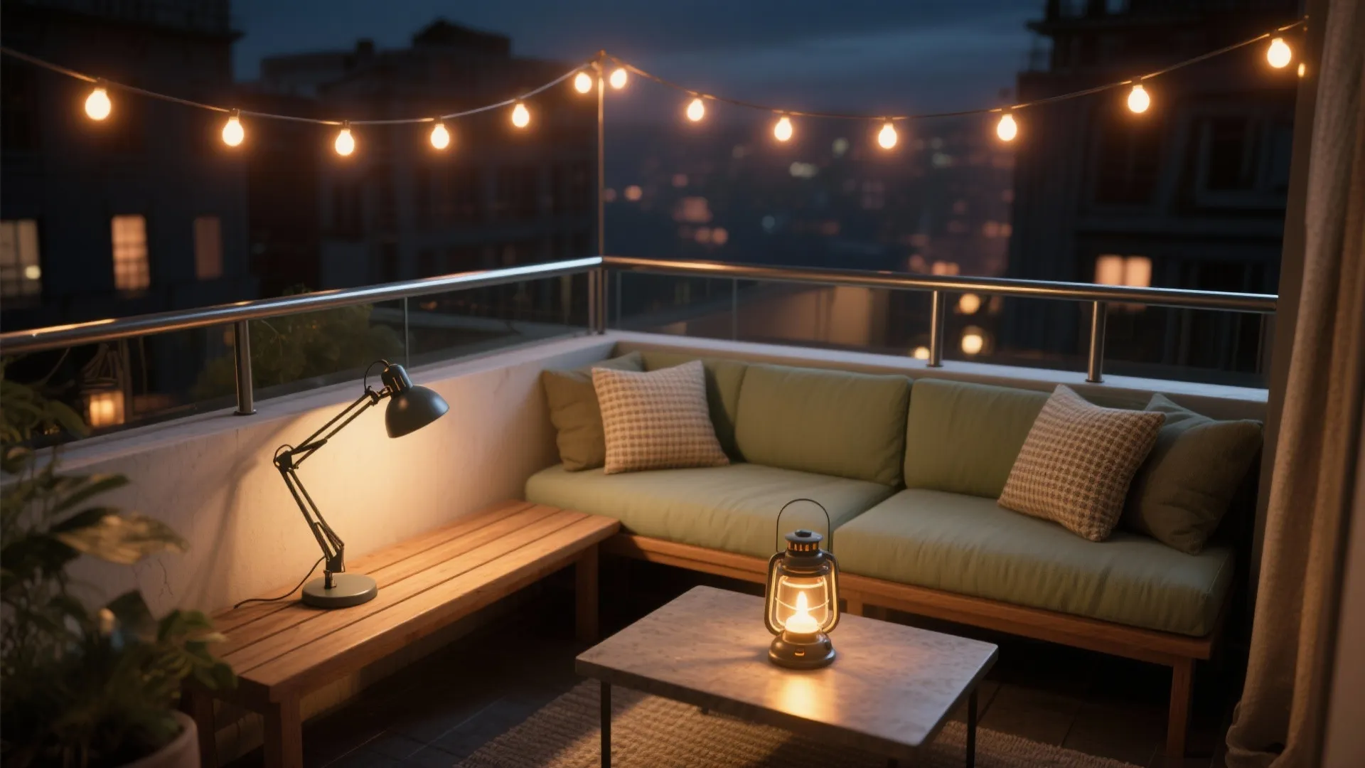 Layered lighting for after-dark comfort