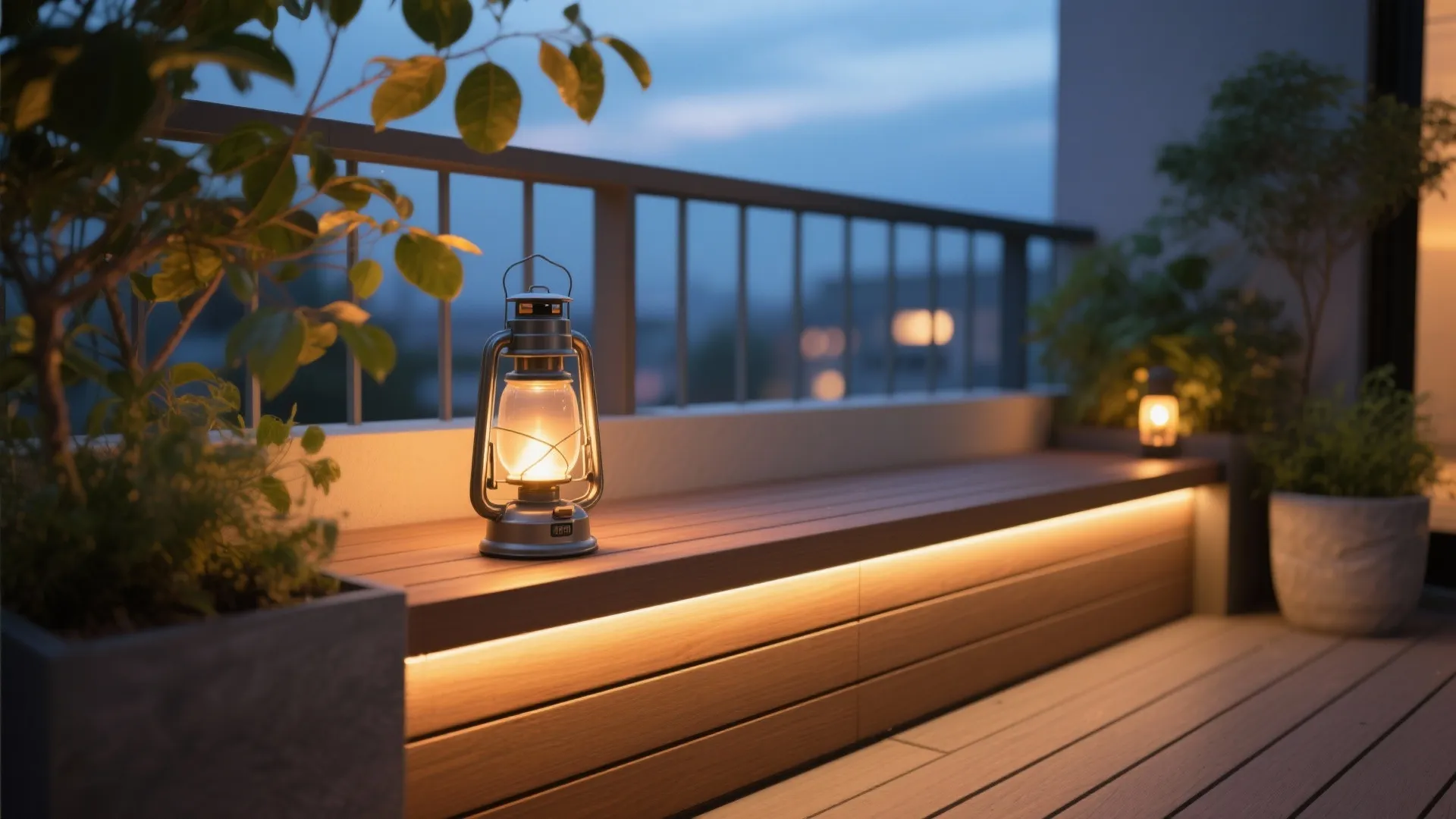 Layered Balcony Lighting for Ambience and Safety