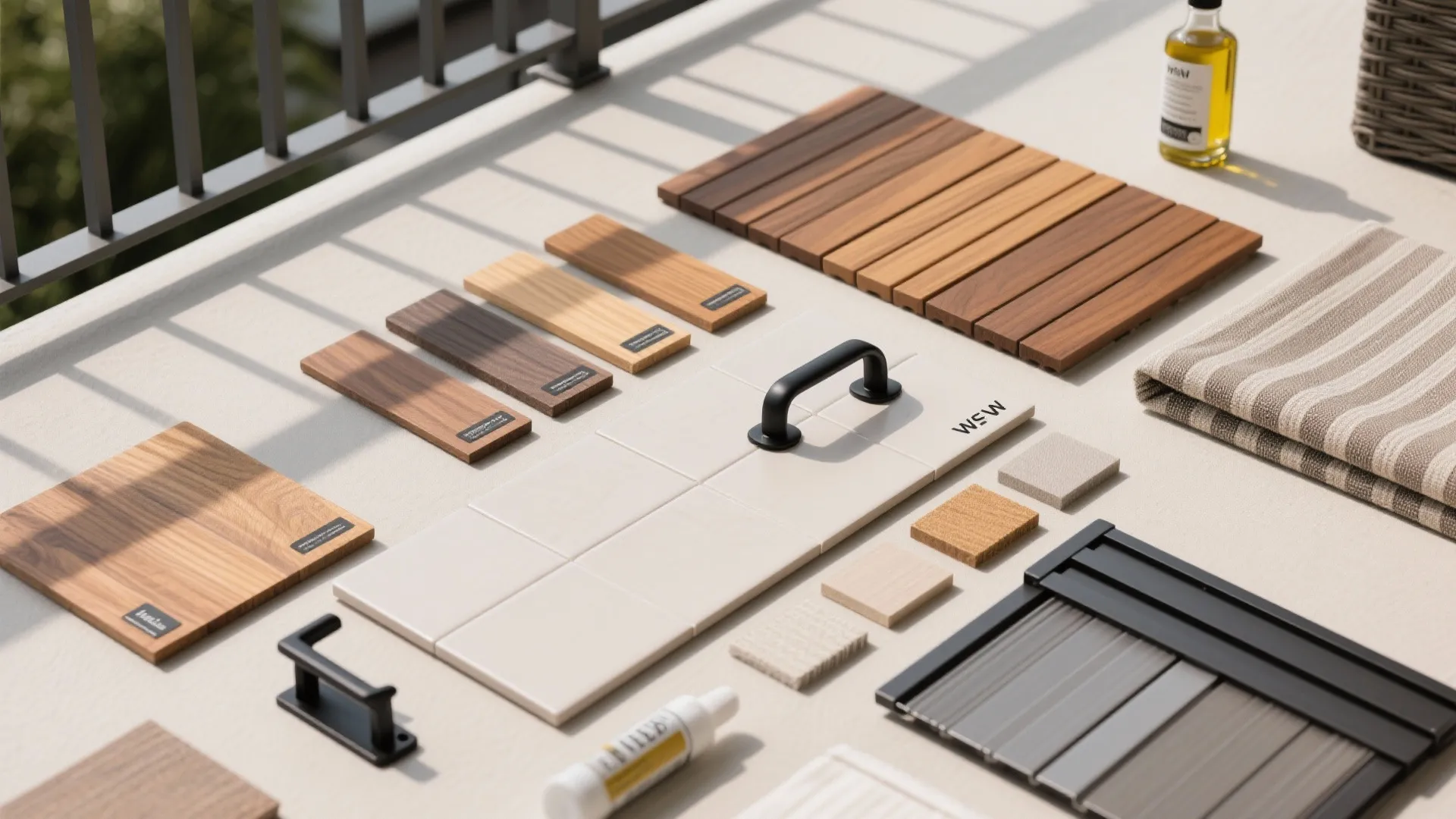 Warm wood accents and biophilic texture