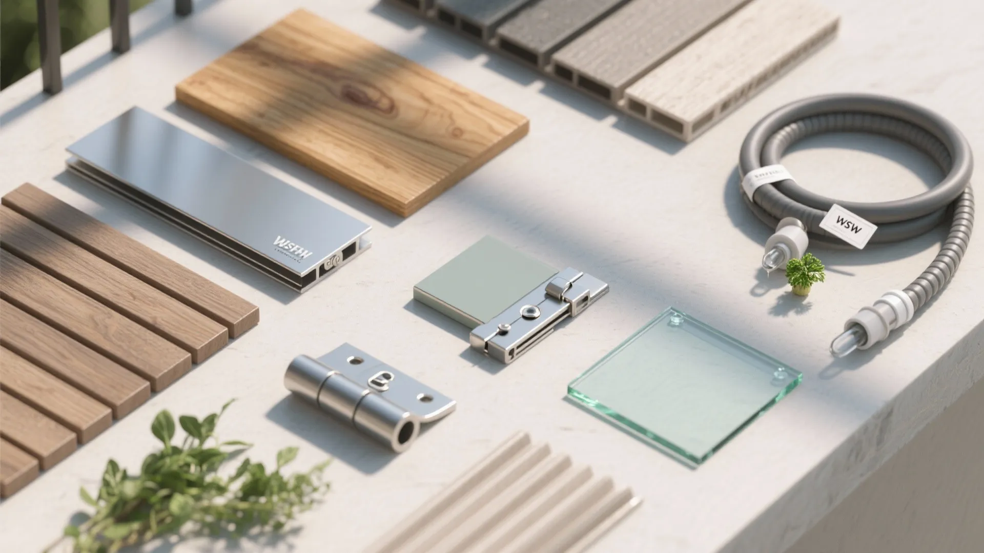 Vertical Greenery And Slim Rail Tables