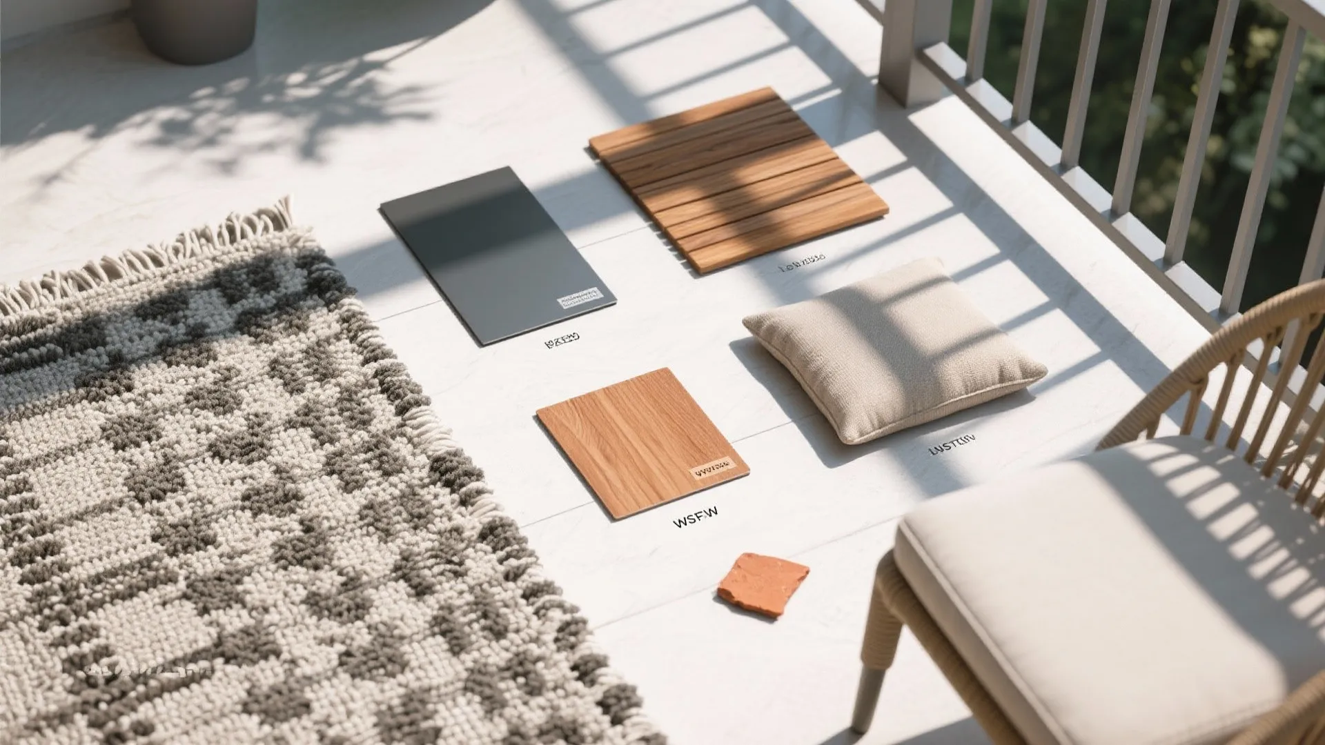 2) Weatherproof Rugs + Bistro Set Layering