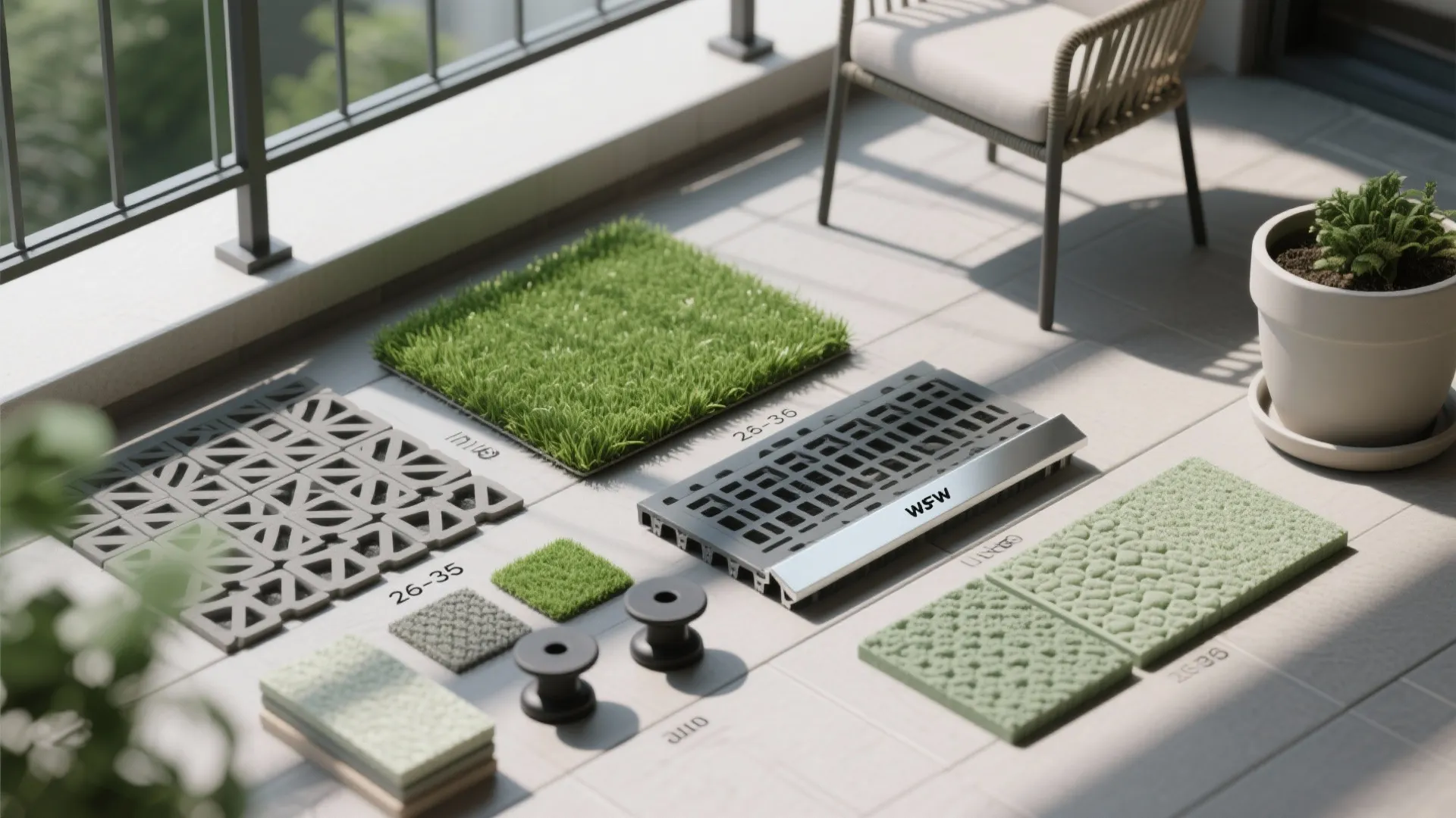 Layered turf + drainage tiles for all-weather comfort