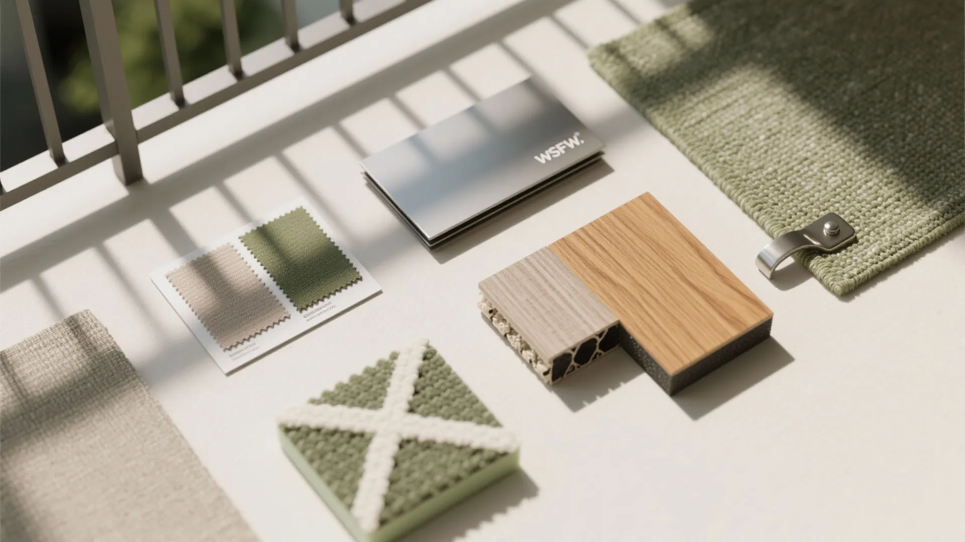 5) Lightweight lounge set in aluminum + outdoor rugs