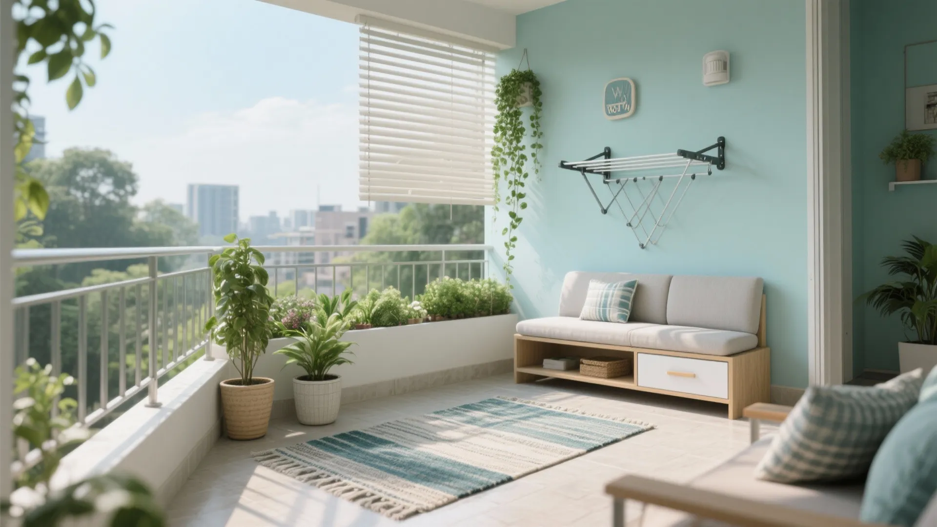 Balcony and ventilation: small green, big impact