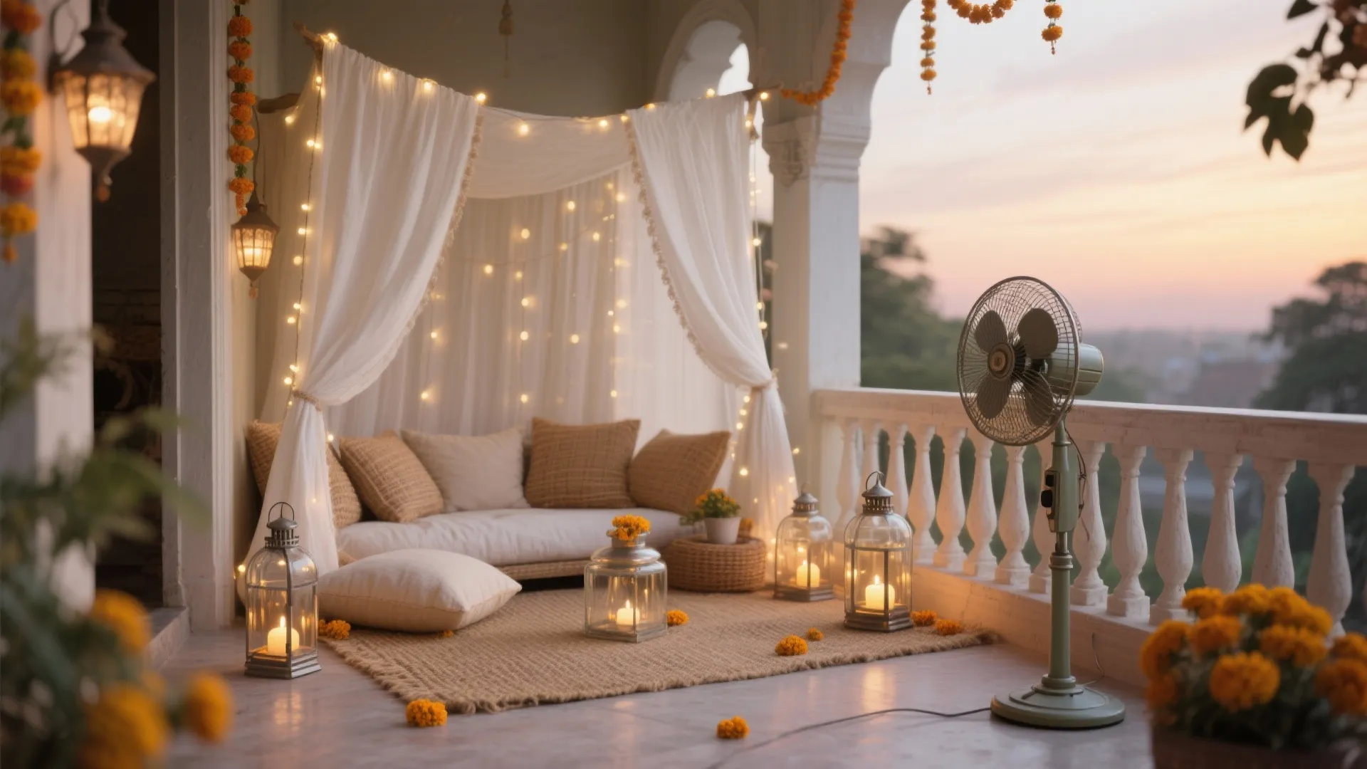 4) Balcony or terrace moments: monsoon‑proof ambience