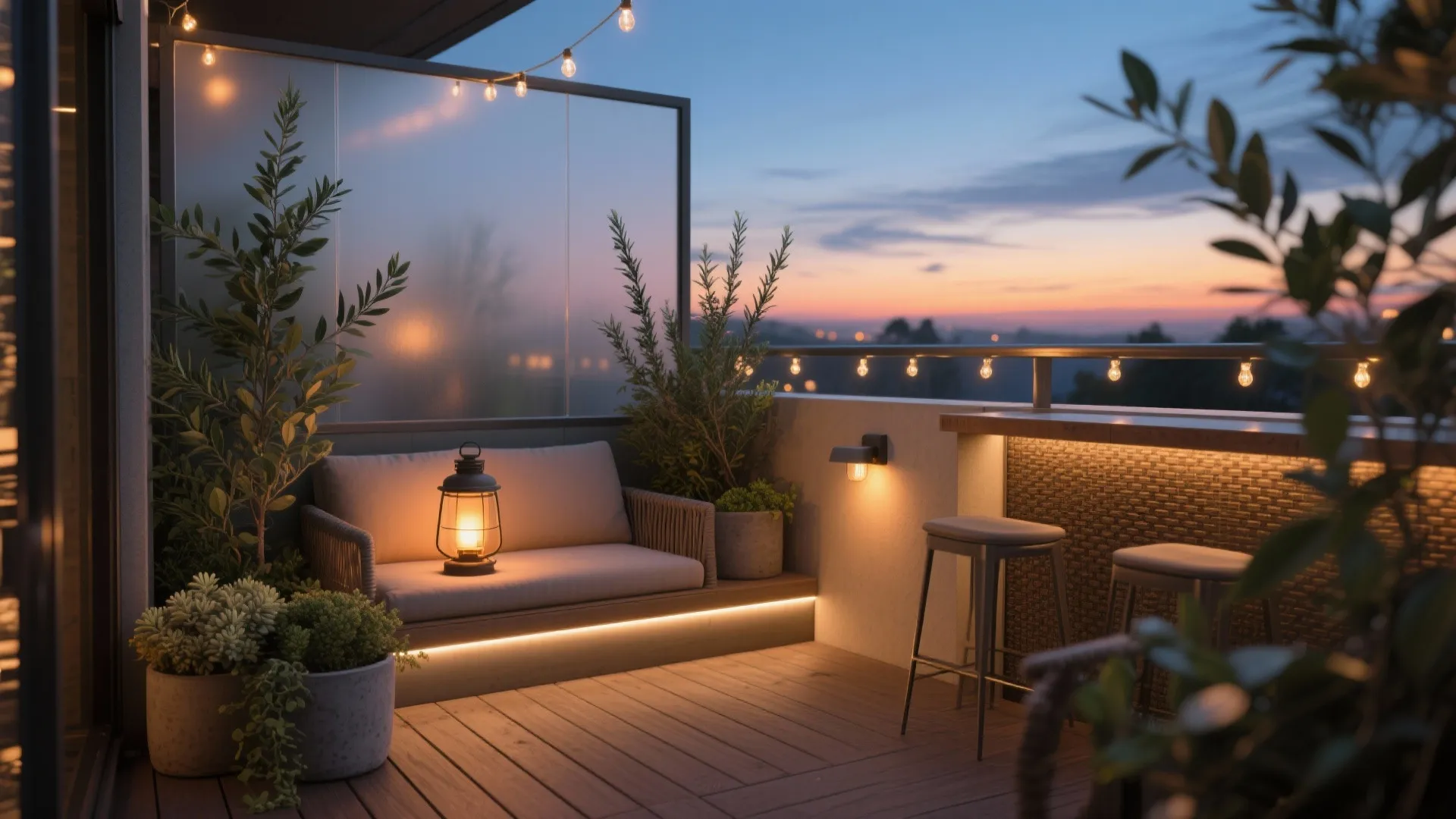 Layered Lighting and Climate-Smart Greenery