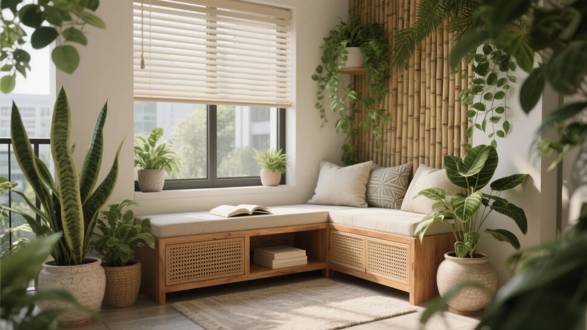 Balcony and Window Nooks With Biophilic Layers