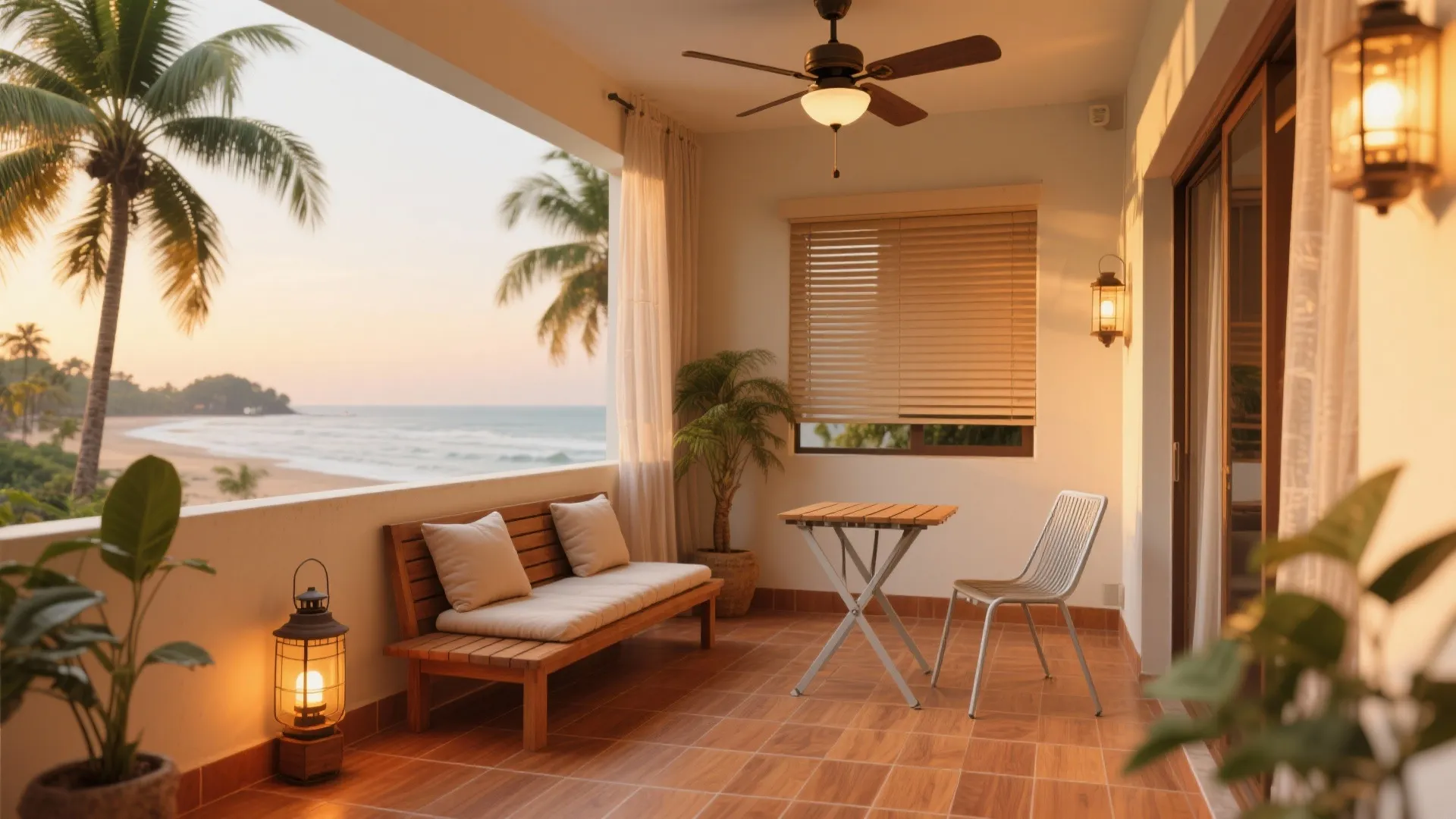 Indoor–Outdoor Balcony Nook