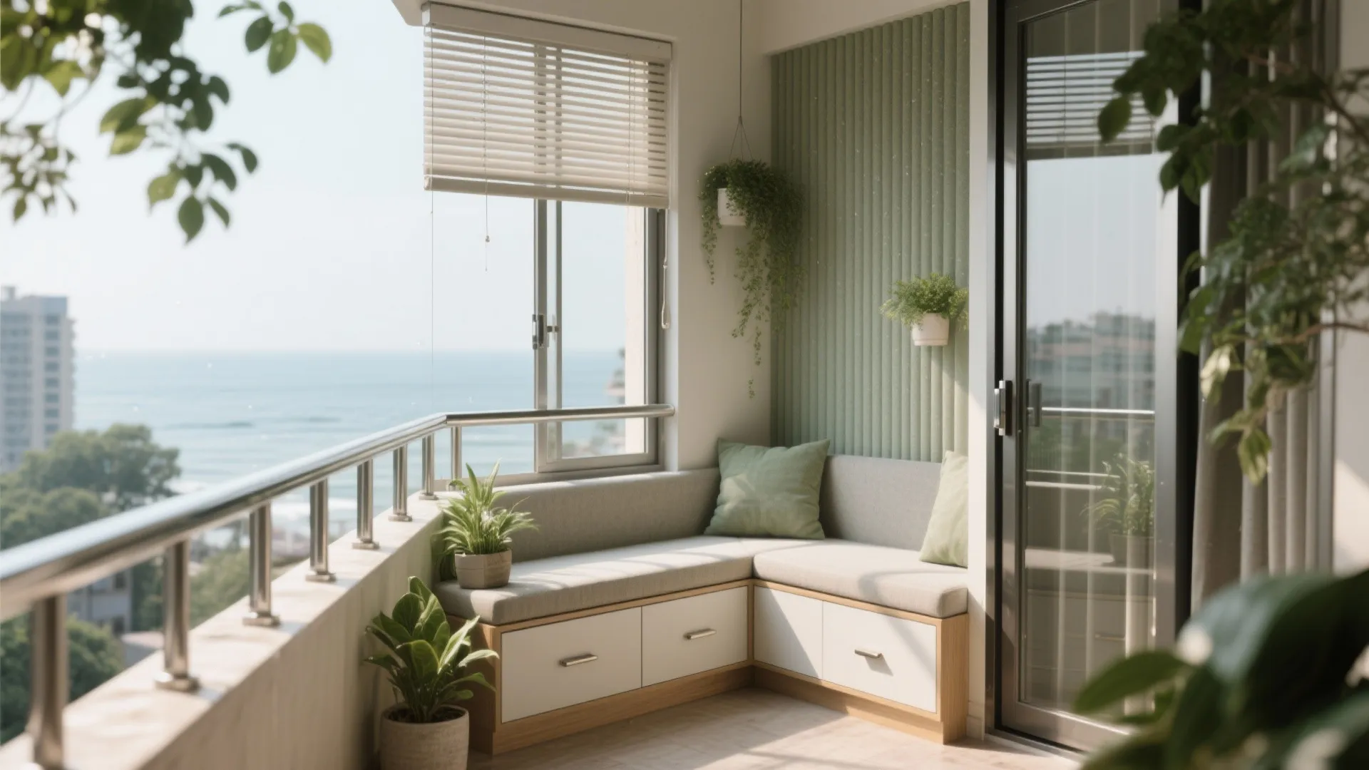 Balcony Nook with Acoustic Sliding Glass