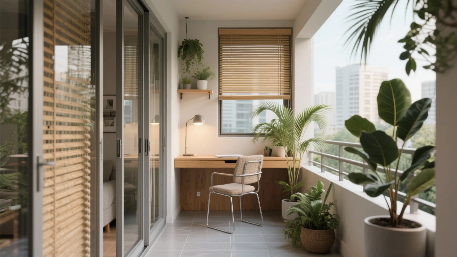 Balcony to biophilic nook: light, air, and a micro office
