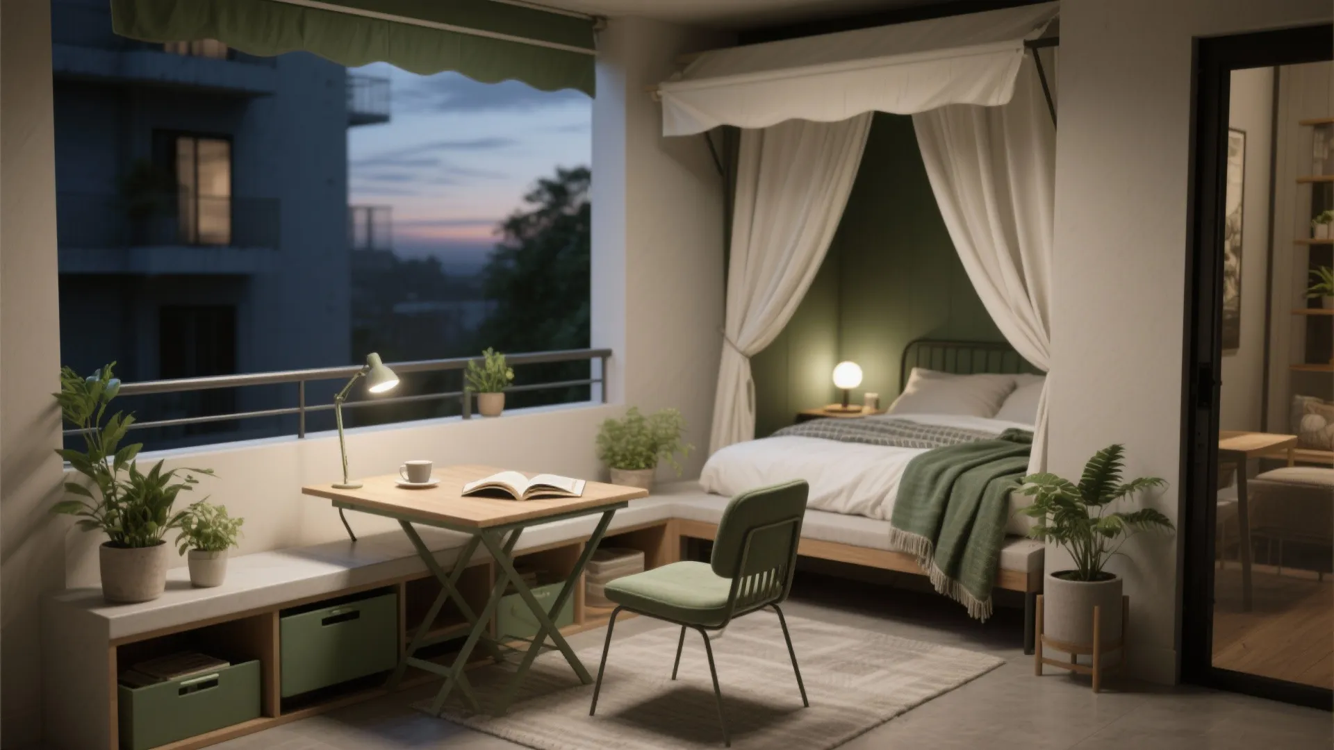 5. Design the balcony as a multifunctional nook