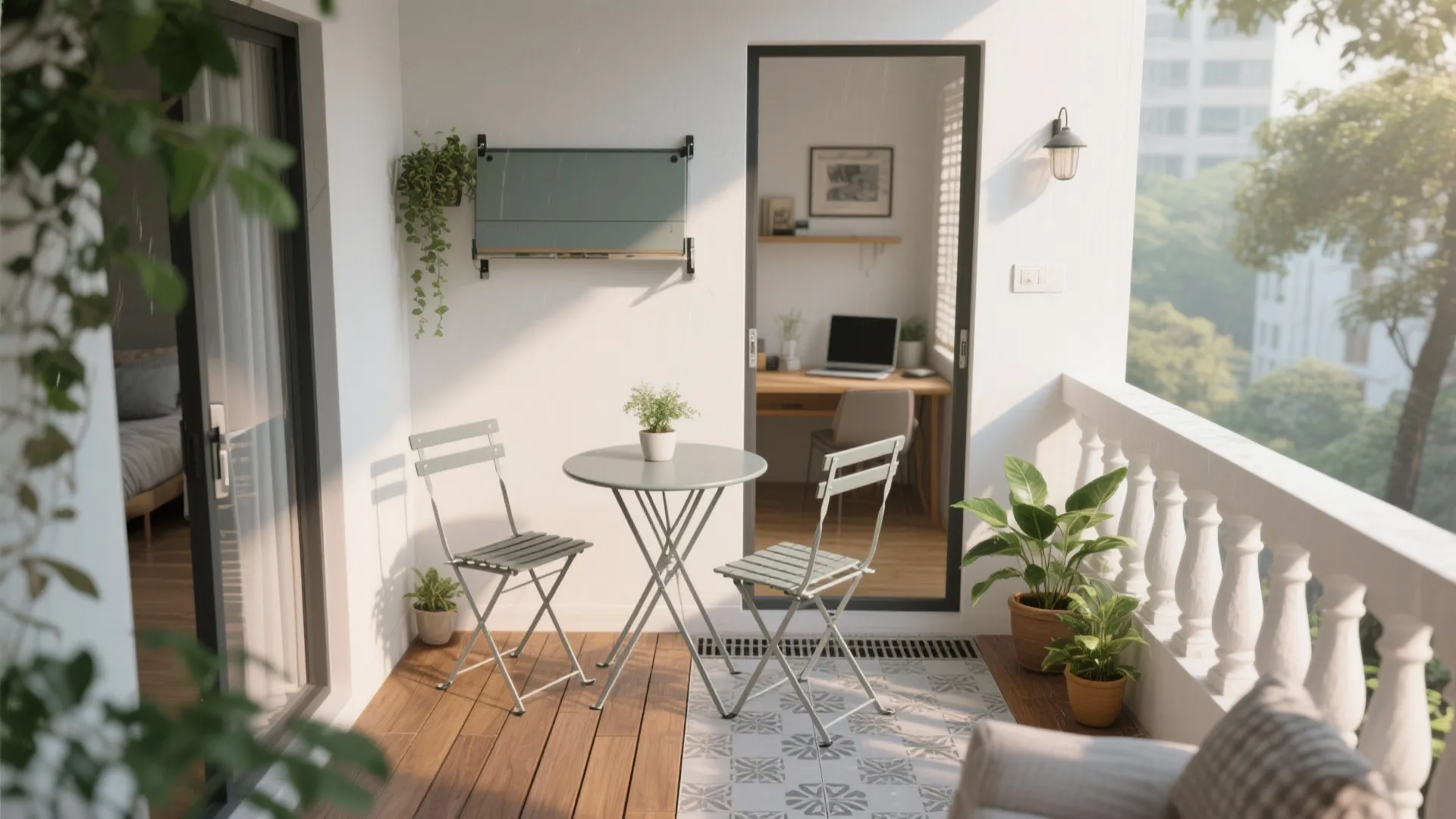 Balcony Nook and Flexible Dining