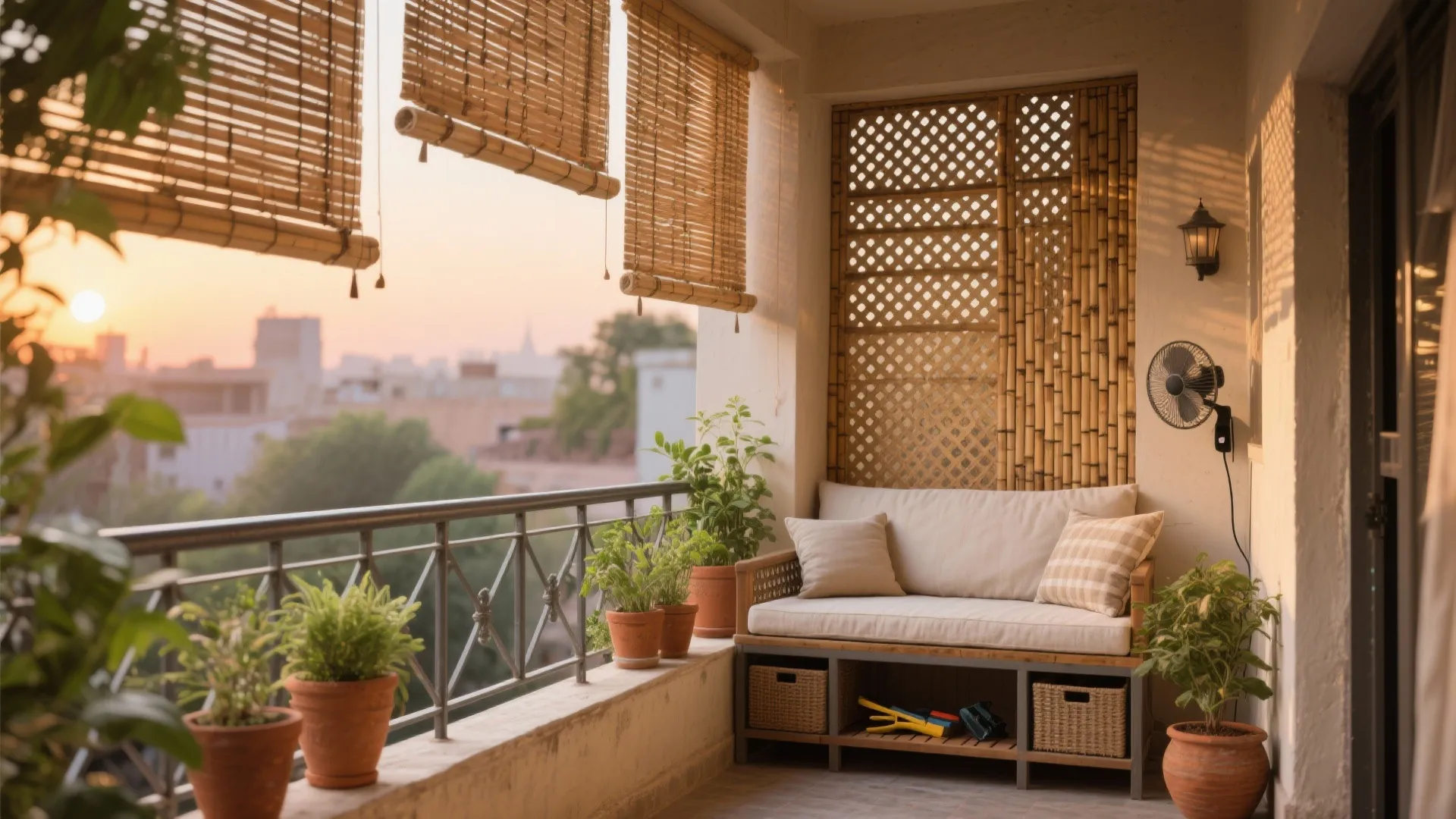 Balcony Oasis: Shade, Screen, and Green