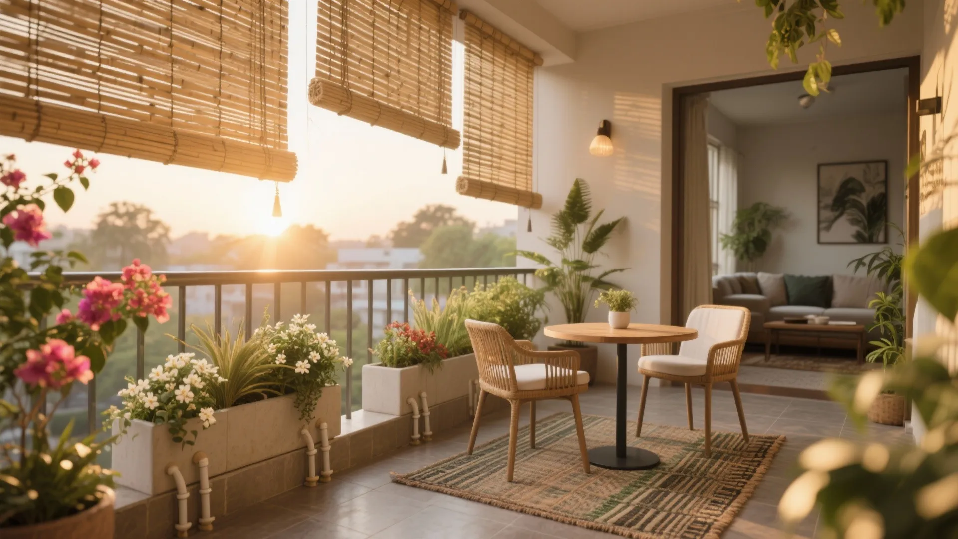 Balcony oasis and daylight strategies for Kompally