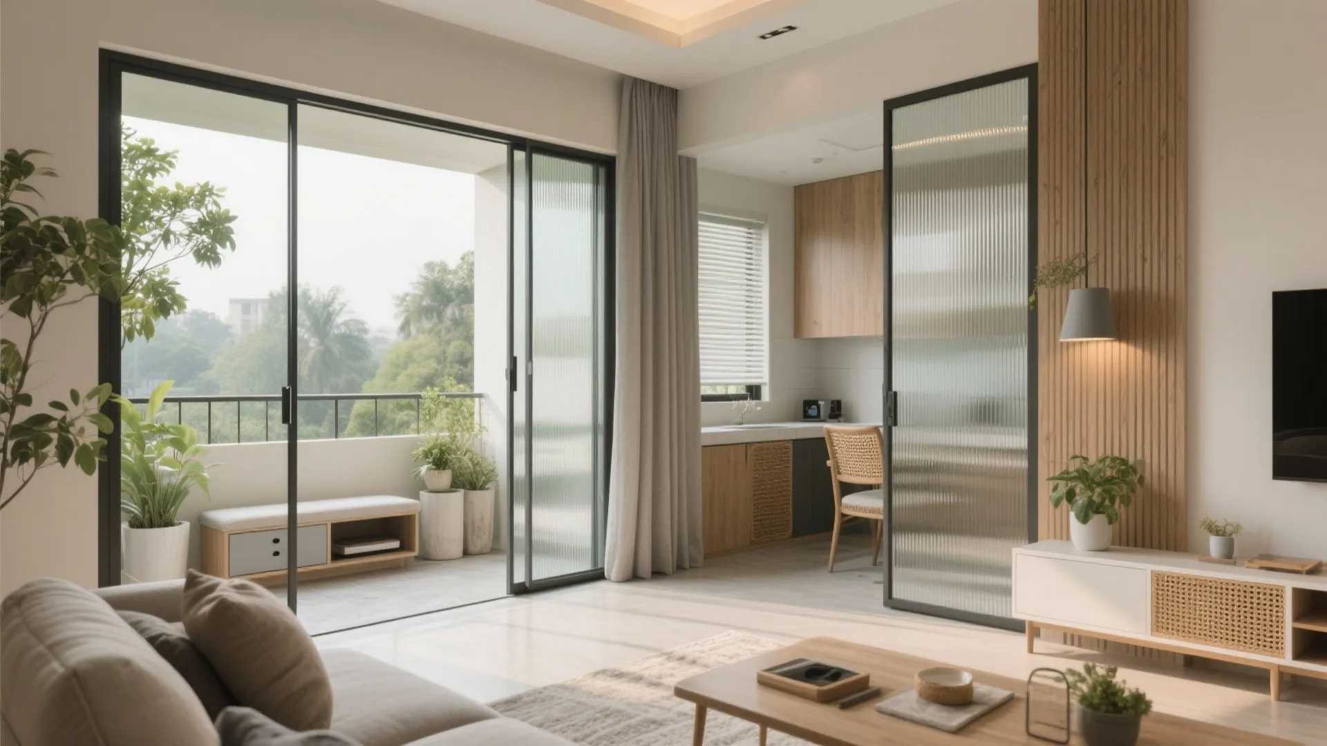 Balcony, partitions, and flow: open up without losing privacy