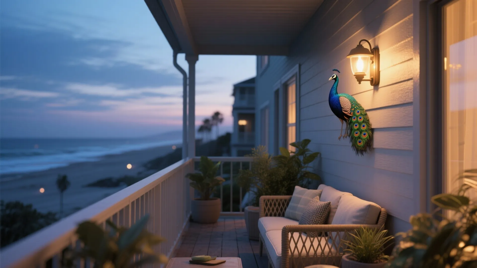 5. Outdoor-Proof Peacock for a Balcony
