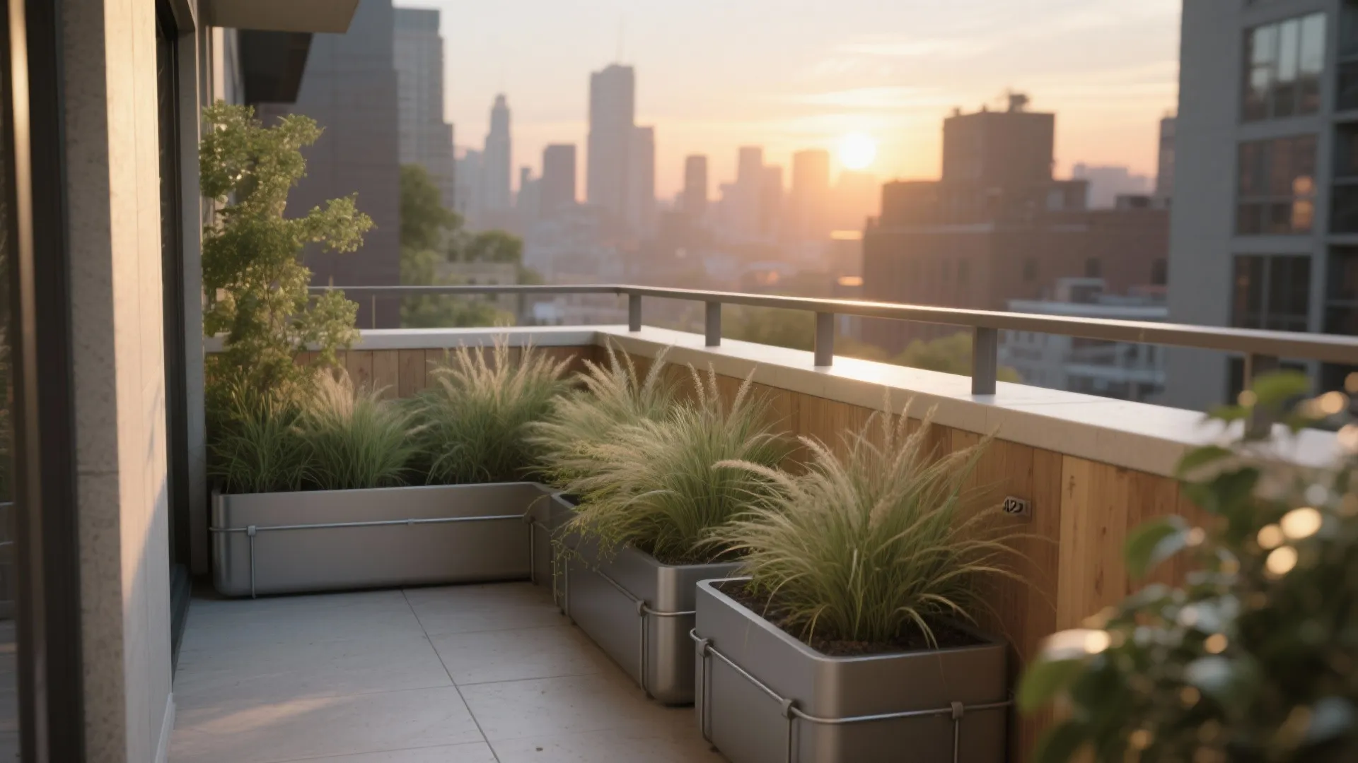 Planter-Integrated Guard Wall for Balconies