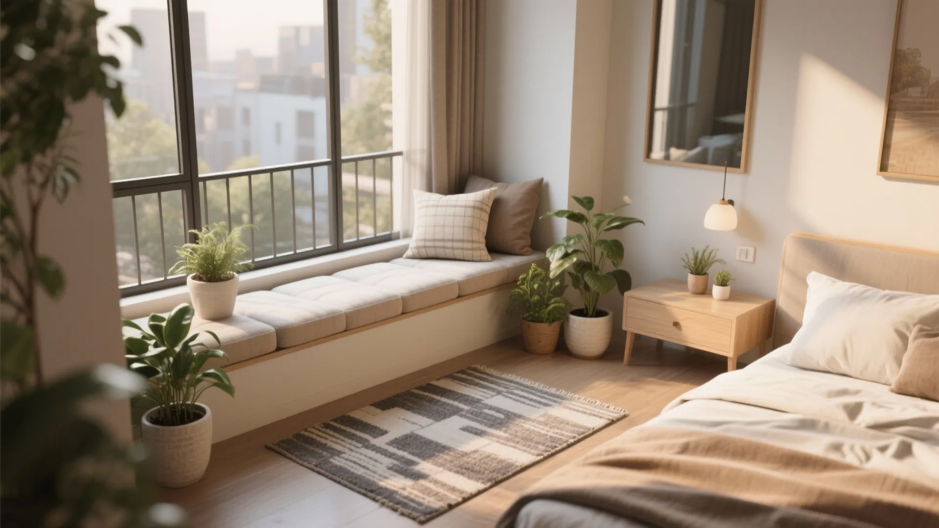 Cozy Reading Nook with Soft Seating