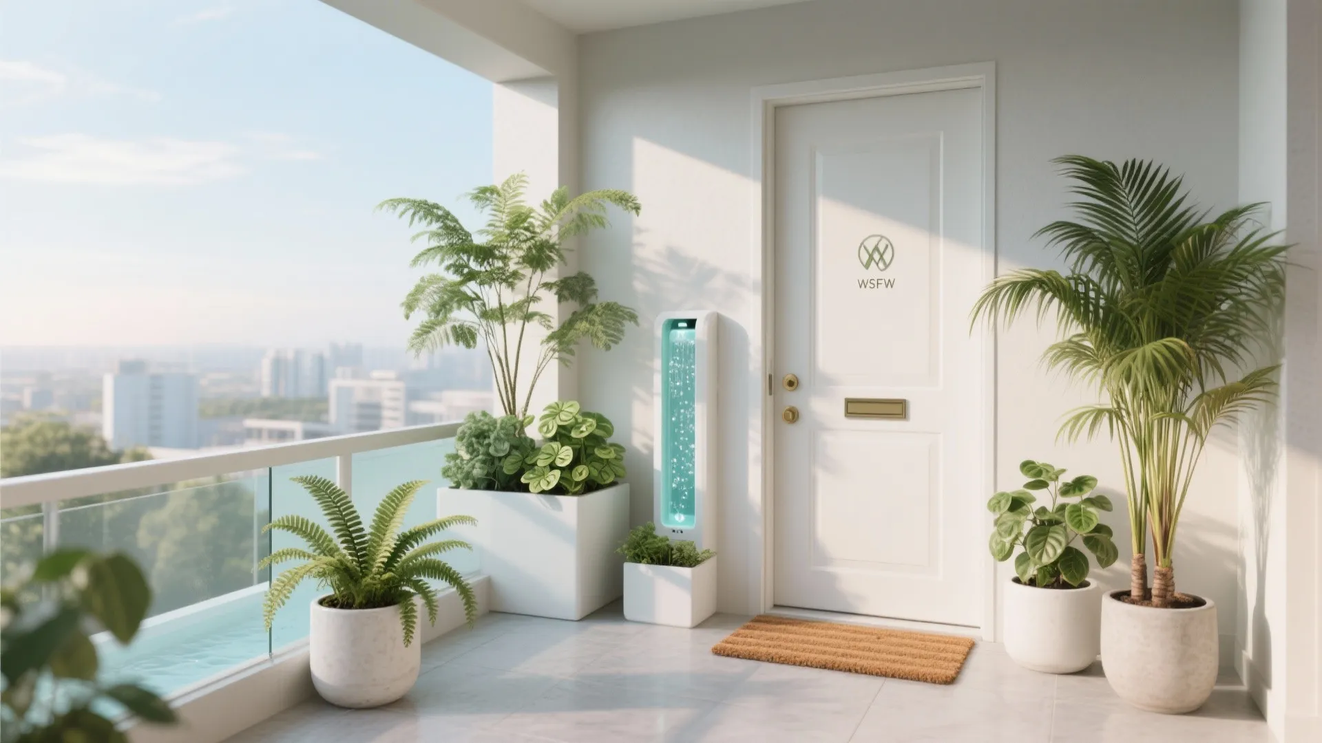 Plants, Water, and Color Remedies: Calm Energy on the Balcony