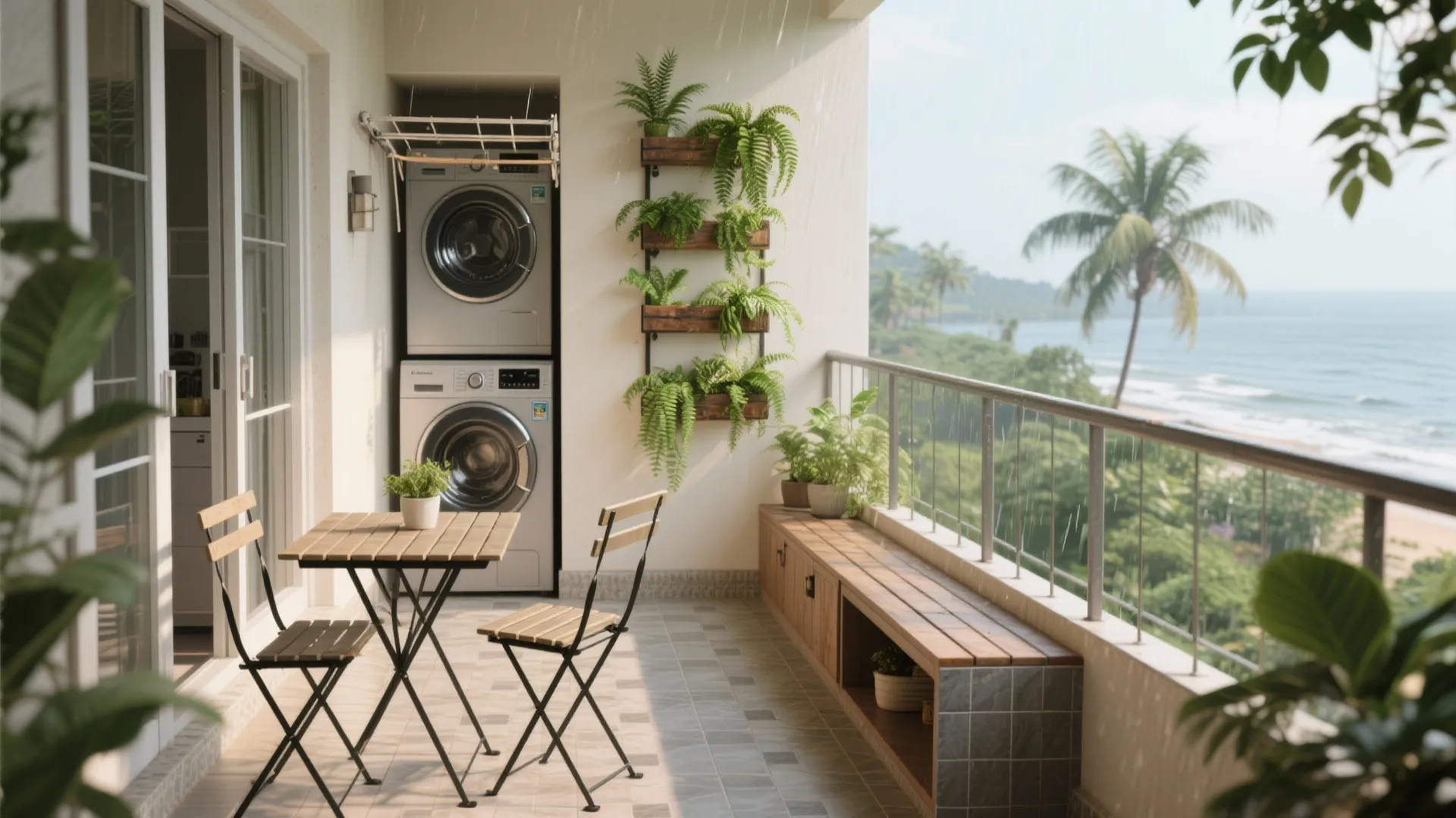 Balcony and utility as hard-working retreat