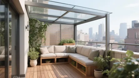 5 Balcony Design with Roof Ideas for Small Spaces