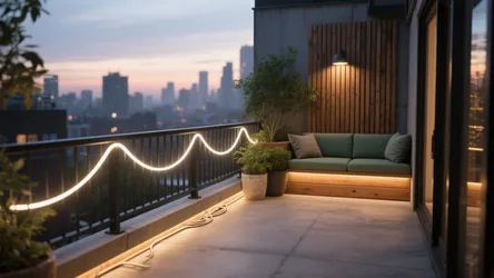 5 ideas for a balcony decorated with LED rope light
