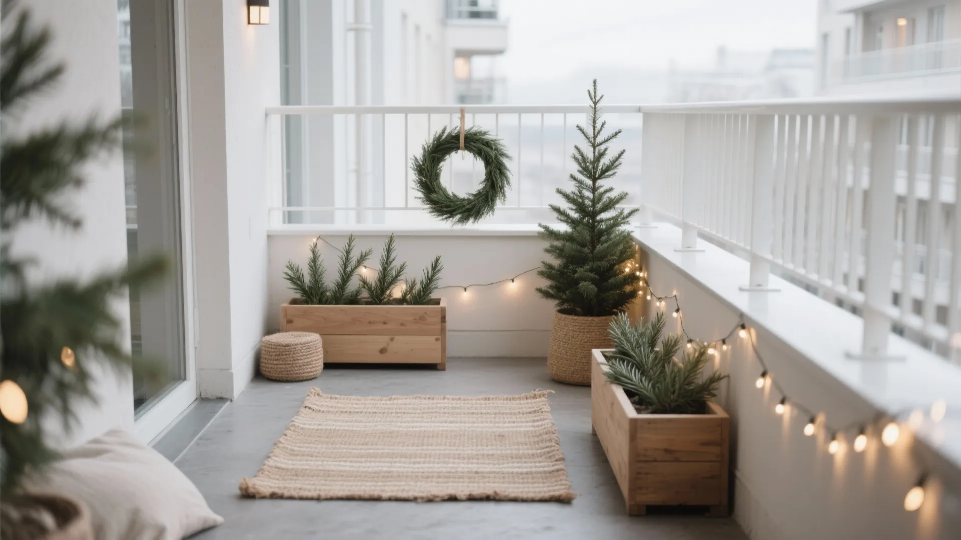 Scandinavian Minimal Greenery + Warm Lights