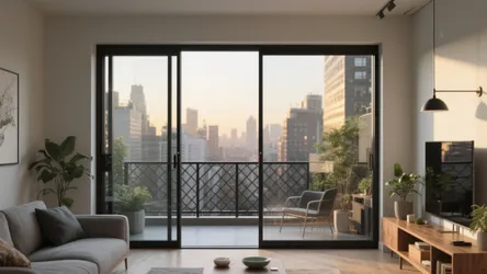 5 Balcony Slide Doors with Steel Grill Design Ideas