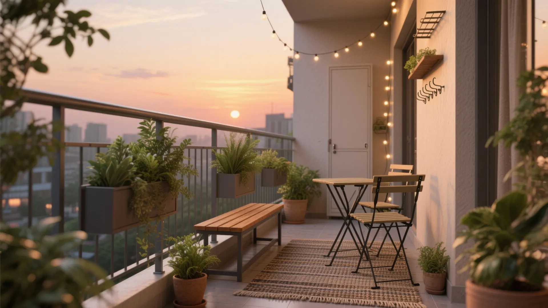 Balcony garden and utility smart storage