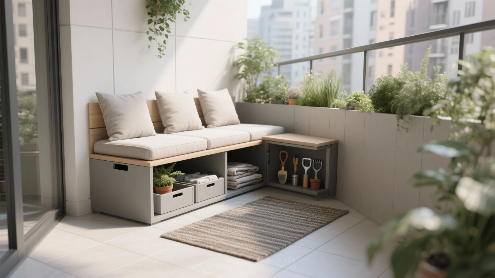 Minimalist Storage Meets Seating